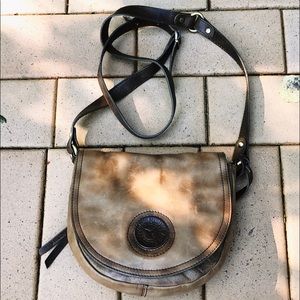 Pikolinos brown leather crossbody purse